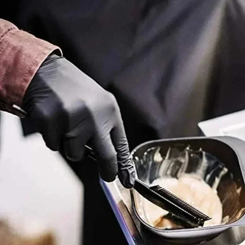 🔥 Gants Jetables Nitrile Noirs – Boîte de 100