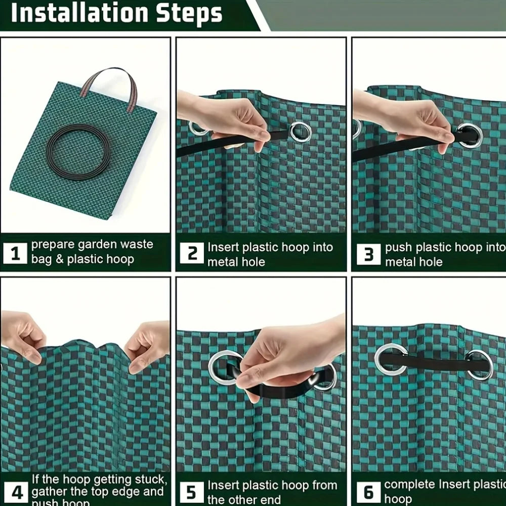 Sac de Jardin Réutilisable – Collecte Facile des Feuilles et Déchets Verts