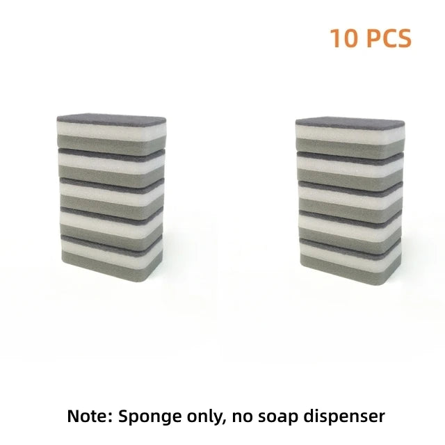 Distributeur de Savon Liquide avec Porte-Éponge – 2-en-1 Compact et Pratique