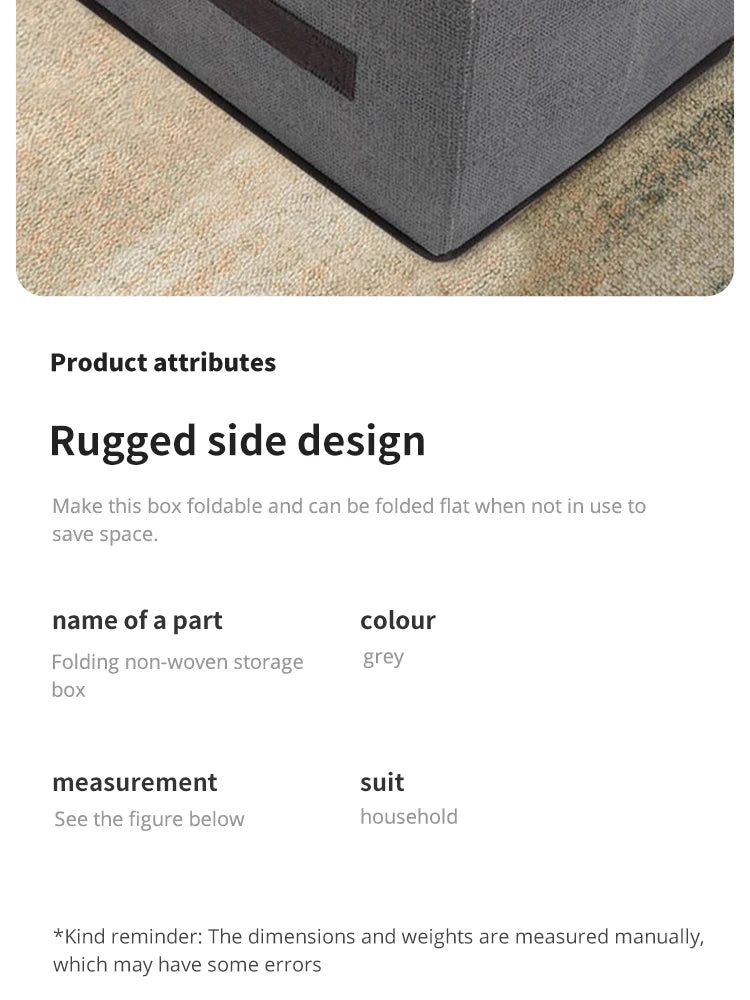 Boîte de Rangement Pliable en Tissu – Grande Capacité