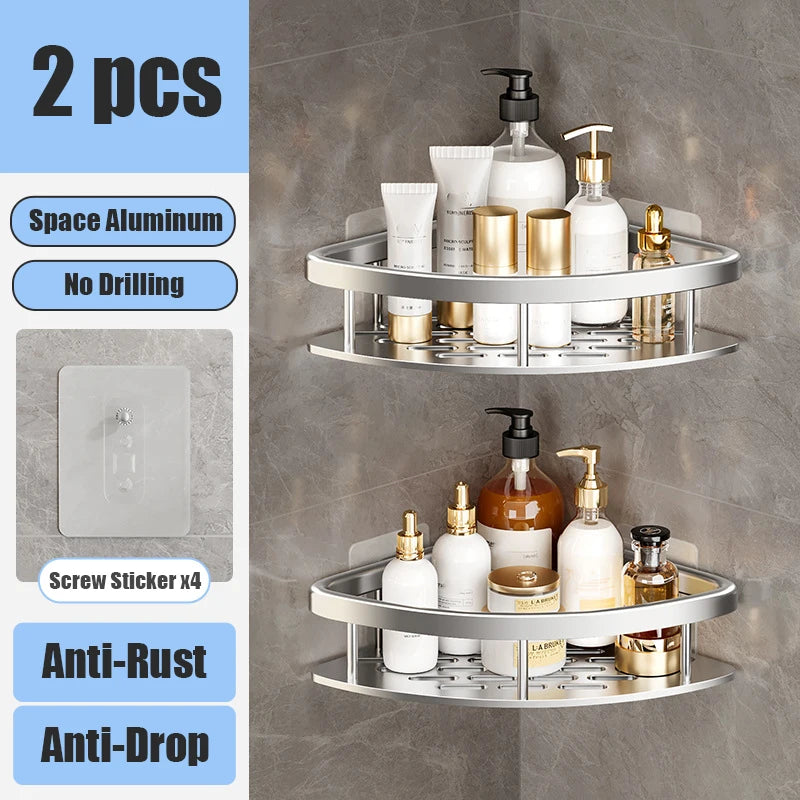 đ ĂtagĂšre de Douche Sans Perçage â Aluminium Haute QualitĂ©