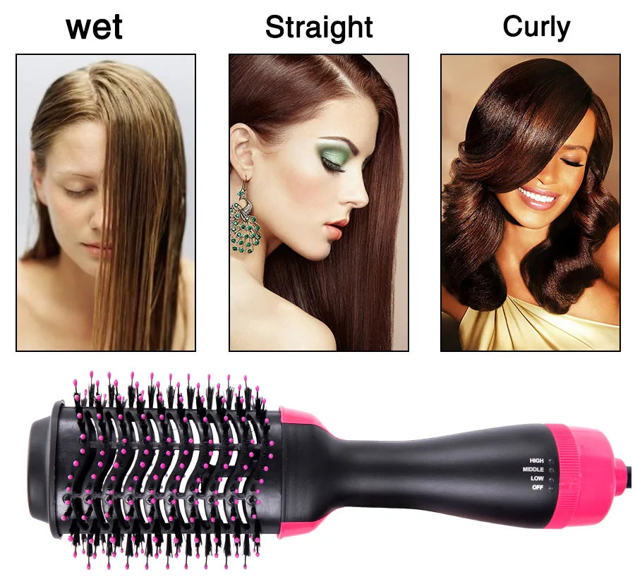 Brosse Sèche-Cheveux 4-en-1 – Séchage, Lissage & Volume Facilement