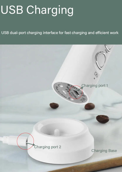 Mousseur à Lait Électrique 3 en 1 – Café, Œufs, Pâtisseries