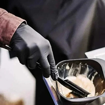 🔥 Gants Jetables Nitrile Noirs – Boîte de 100