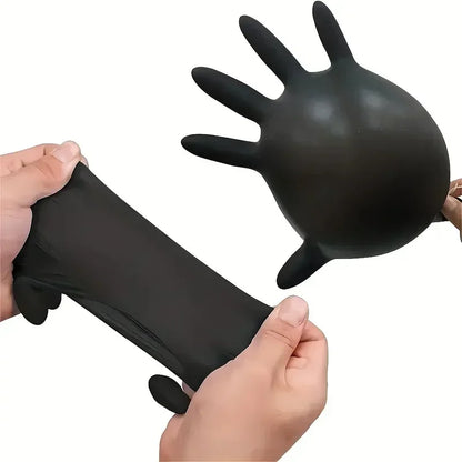 🔥 Gants Jetables Nitrile Noirs – Boîte de 100