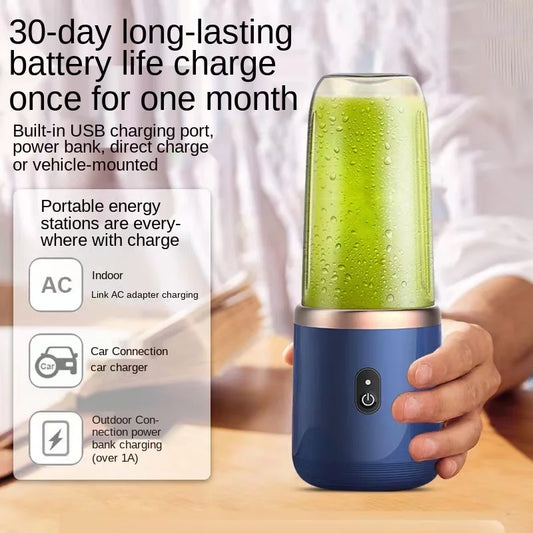 Mini Blender Portable USB – Smoothie Express 400ml (Rechargeable & Compact)