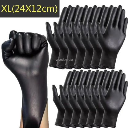 🔥 Gants Jetables Nitrile Noirs – Boîte de 100