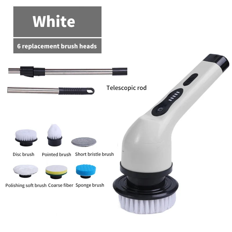 Brosse de Nettoyage Électrique 9 en 1 – Multi-Embouts Rechargeables