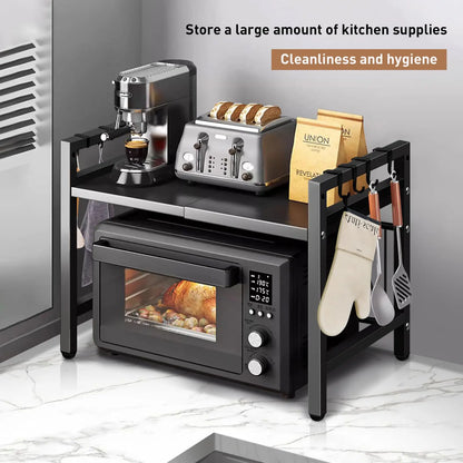 Étagère de Cuisine Extensible – Support pour Micro-Ondes et Rangement Multifonction