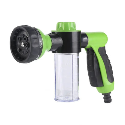 Pistolet d’Arrosage Multifonction avec Réservoir à Savon – 8 Jets Réglables