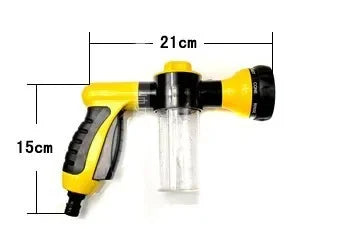 Pistolet d’Arrosage Multifonction avec Réservoir à Savon – 8 Jets Réglables