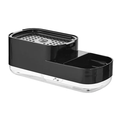 Distributeur de Savon Liquide avec Porte-Éponge – 2-en-1 Compact et Pratique