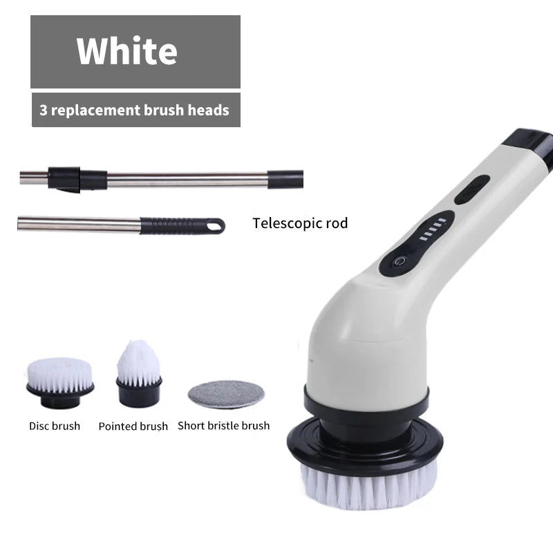 Brosse de Nettoyage Électrique 9 en 1 – Multi-Embouts Rechargeables