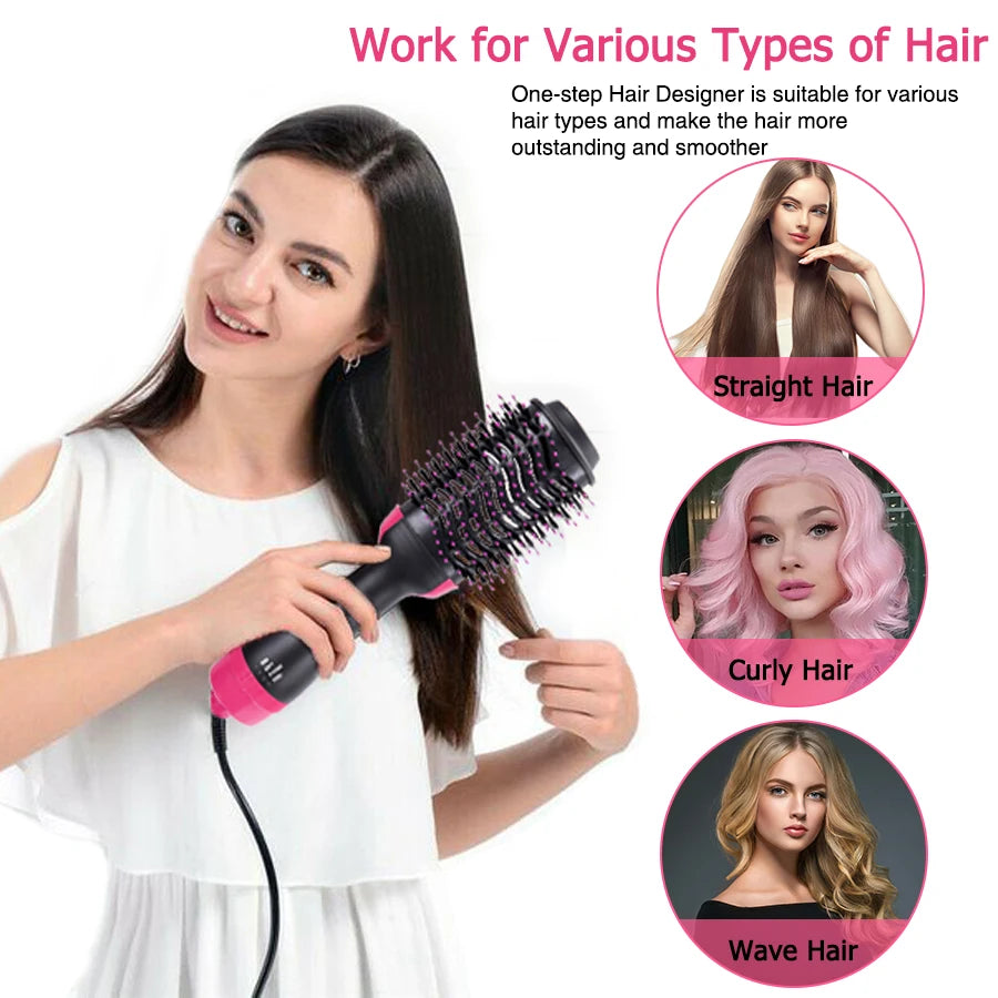 Brosse Sèche-Cheveux 4-en-1 – Séchage, Lissage & Volume Facilement