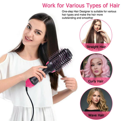 Brosse Sèche-Cheveux 4-en-1 – Séchage, Lissage & Volume Facilement