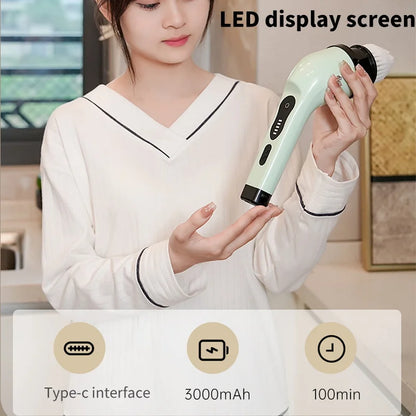 Brosse de Nettoyage Électrique 9 en 1 – Multi-Embouts Rechargeables