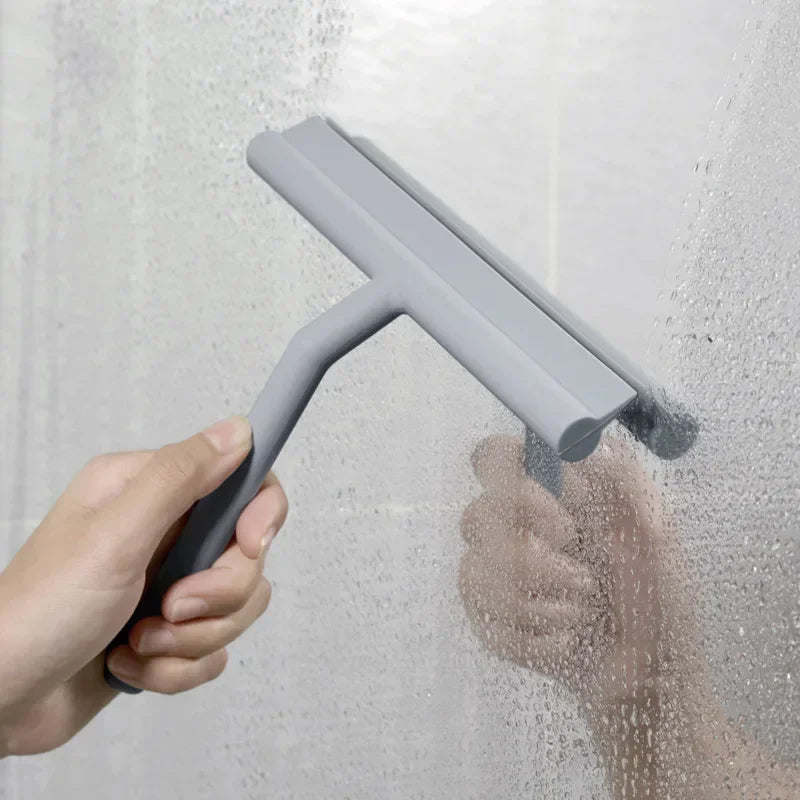 Raclette de Douche Silicone avec Manche Long – Nettoyage Parfait Miroirs et Vitres