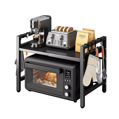 Étagère de Cuisine Extensible – Support pour Micro-Ondes et Rangement Multifonction