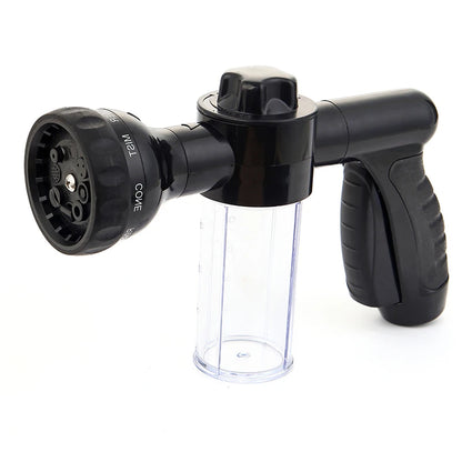 Pistolet d’Arrosage Multifonction avec Réservoir à Savon – 8 Jets Réglables