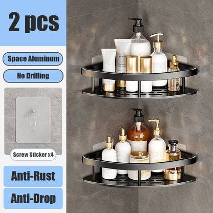 🛁 Étagère de Douche Sans Perçage – Aluminium Haute Qualité