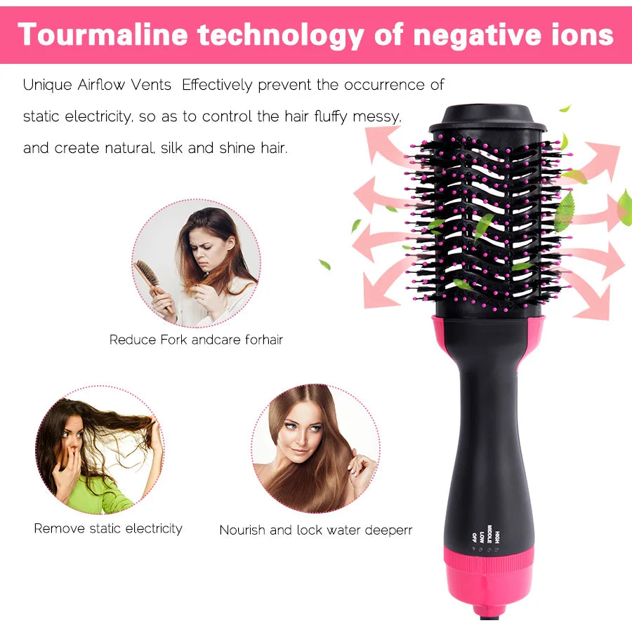 Brosse Sèche-Cheveux 4-en-1 – Séchage, Lissage & Volume Facilement