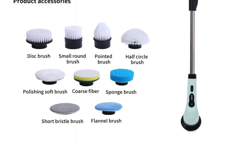 Brosse de Nettoyage Électrique 9 en 1 – Multi-Embouts Rechargeables
