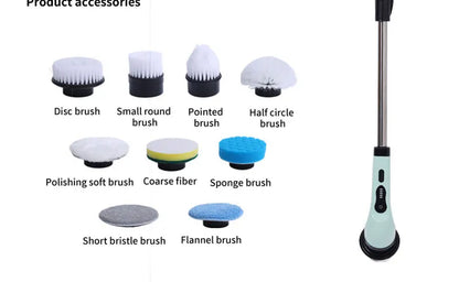 Brosse de Nettoyage Électrique 9 en 1 – Multi-Embouts Rechargeables