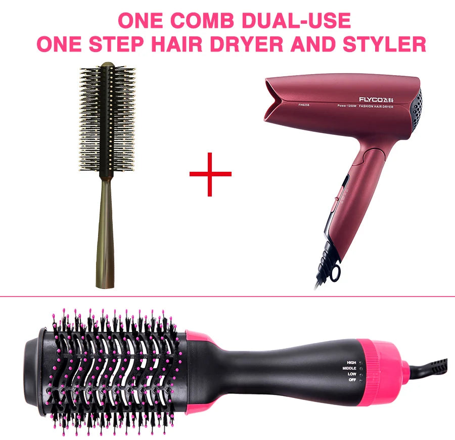 Brosse Sèche-Cheveux 4-en-1 – Séchage, Lissage & Volume Facilement