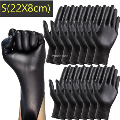 🔥 Gants Jetables Nitrile Noirs – Boîte de 100