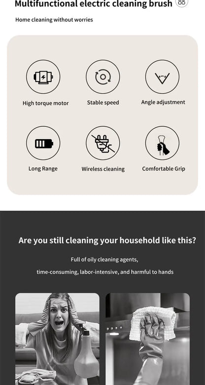 Brosse de Nettoyage Électrique 9 en 1 – Multi-Embouts Rechargeables