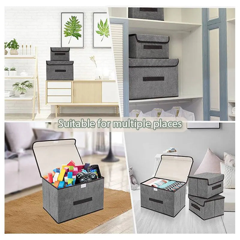 Boîte de Rangement Pliable en Tissu – Grande Capacité