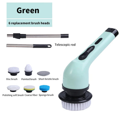 Brosse de Nettoyage Électrique 9 en 1 – Multi-Embouts Rechargeables