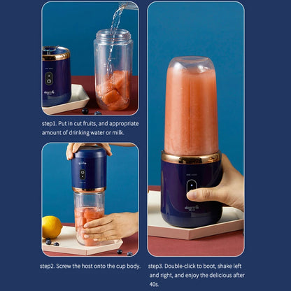 Mini Blender Portable USB – Smoothie Express 400ml (Rechargeable & Compact)