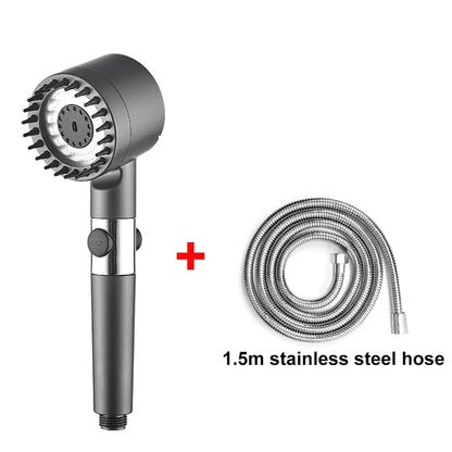 Pommeau de Douche Haute Pression 4 Modes avec Filtre & Stop Eau