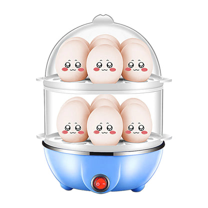 🥚 Cuiseur à Œufs Double Niveau – 14 œufs, Anti-séchage & Vapeur Rapide